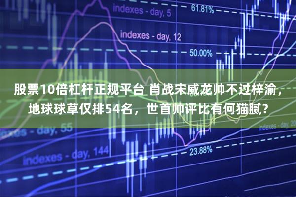 股票10倍杠杆正规平台 肖战宋威龙帅不过梓渝，地球球草仅排54名，世首帅评比有何猫腻？
