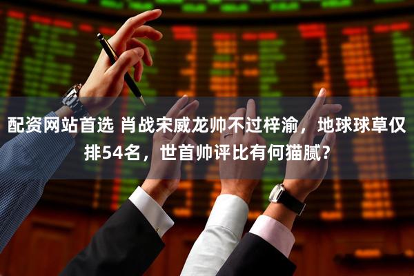 配资网站首选 肖战宋威龙帅不过梓渝，地球球草仅排54名，世首帅评比有何猫腻？